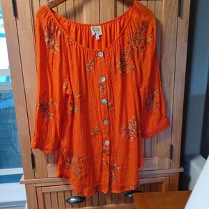 Fig & flower, women's xl, long tunic.